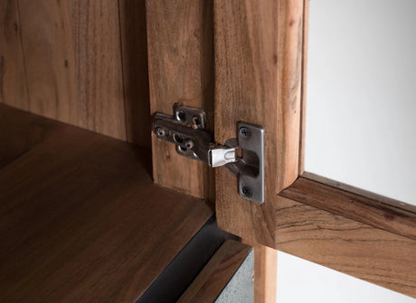 Giner and Colomer - Tall Acacia Sideboard With 3 Doors & 3 Drawers, LED Lighting