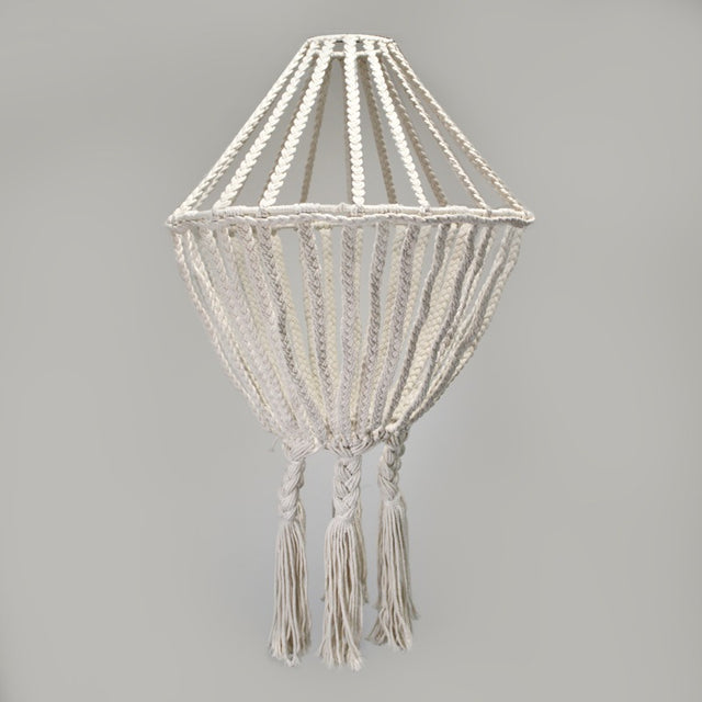 Macrame Large Drop Chandelier - Natural