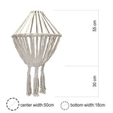 Macrame Large Drop Chandelier - Natural