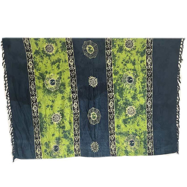 Bali Celtic Sarongs - Yin & Yang  - Green