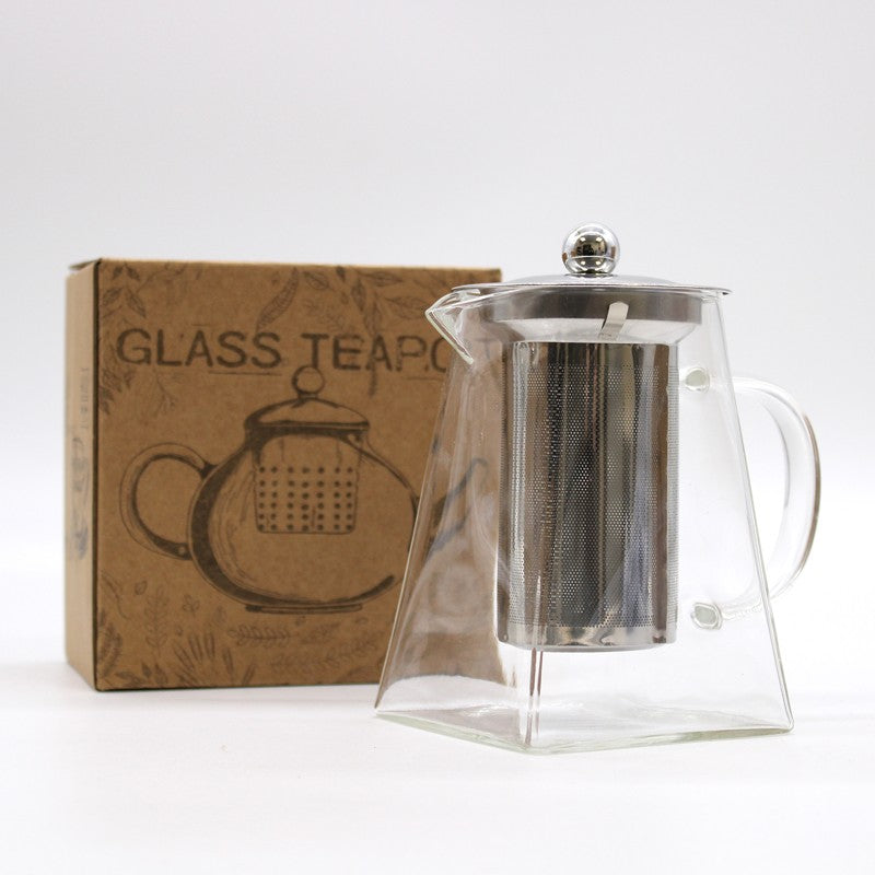 Glass Infuser Teapot - Tower Shape - 750ml