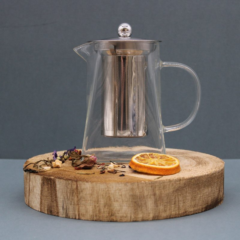 Glass Infuser Teapot - Tower Shape - 750ml