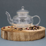 Glass Infuser Teapot - Round Pearl - 400ml