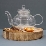 Glass Infuser Teapot - Round Pearl - 800ml