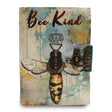 Leather "Bee Kind" Deckle-edge Notebook (7x5")