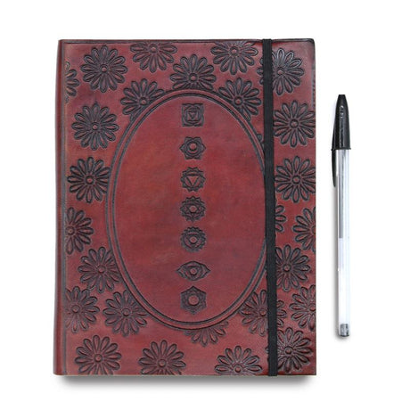 Medium Notebook with strap - Tibetan Mandala