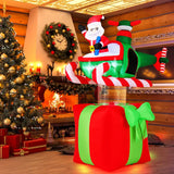 183 cm Christmas Inflatables Santa Claus with LED Lights
