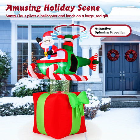 183 cm Christmas Inflatables Santa Claus with LED Lights