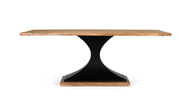 Giner and Colomer - Acacia Wood & Metal Dining Table With Arched Sides (200 cm)