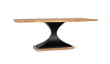 Giner and Colomer - Acacia Wood & Metal Dining Table With Arched Sides (200 cm)