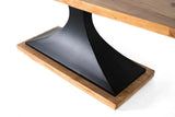 Giner and Colomer - Acacia Wood & Metal Dining Table With Arched Sides (200 cm)