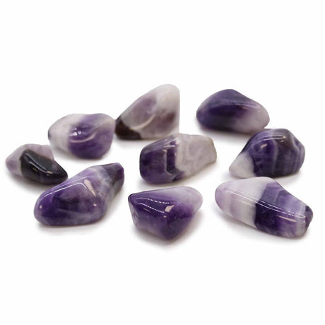 L Tumble Stones - Amethyst Banded Grade B