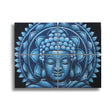 Set of 4 Blue Buddha Mandala Brocade Detail 30x40cm