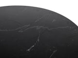 Giner and Colomer - Round Dining Table With Mango Wood Base & Black Marble Top