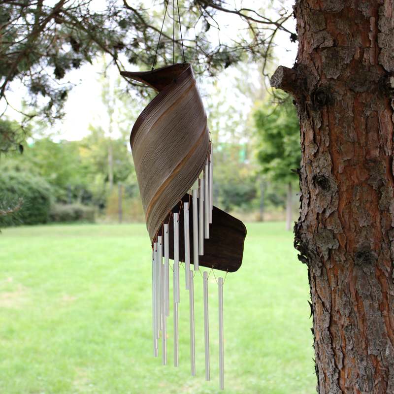 Coconut Leaf Wind Chimes - Natural