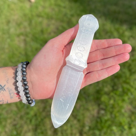 Selenite Ritual Knife - Chakra