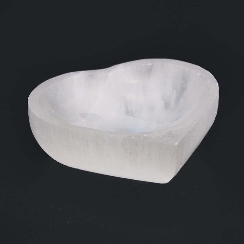 Selenite Heart Bowl - 10cm