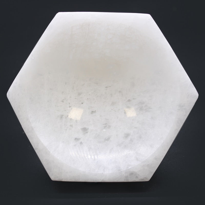 Selenite Hex Bowl - 15cm