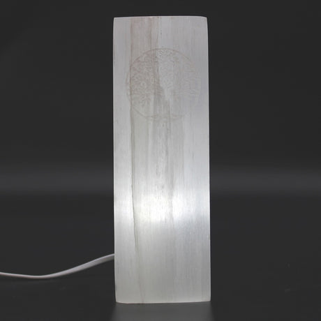 Selenite Block Lamp 25cm - Chakra Lamp