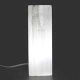 Selenite Block Lamp 25cm - Tree of Life