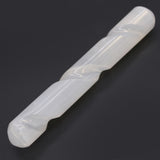 Selenite Spiral Wand - 16 cm ( Round Both Ends)