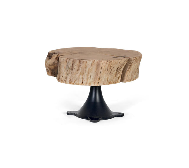 Giner and Colomer - Acacia Trunk Coffee Table With Metal Base