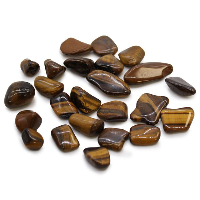 Small African Tumble Stones - Tigers Eye - Golden