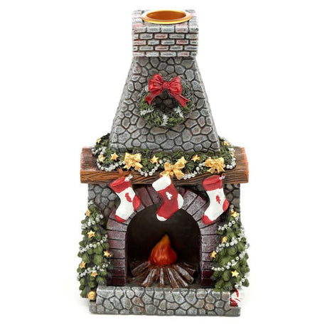 Christmas Fireplace Backflow Incense Burner