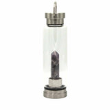 Crystal Infused Glass Water Bottle - Relaxing Amethyst - Obelisk