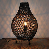 Rattan Table Lamps - Dark Brown