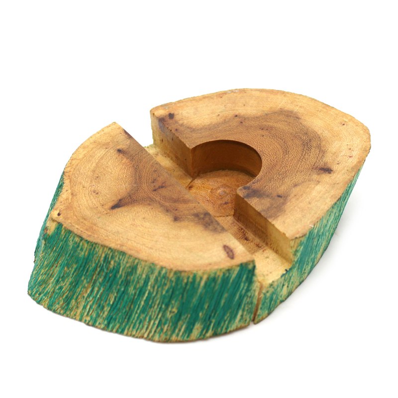 Lrg Gamal Wood Phone Holder - Greenwash