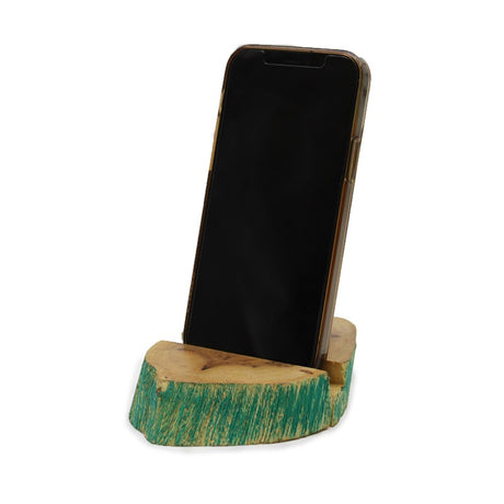 Lrg Gamal Wood Phone Holder - Greenwash