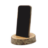 Small Log Phone Holder (slot) - Natural