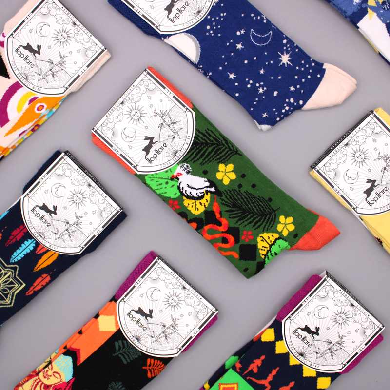 Hop Hare Bamboo Socks S/M - Cosmic Elephant