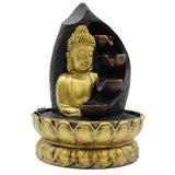 Tabletop Water Feature - 30cm - Golden Buddha & Pouring Pots