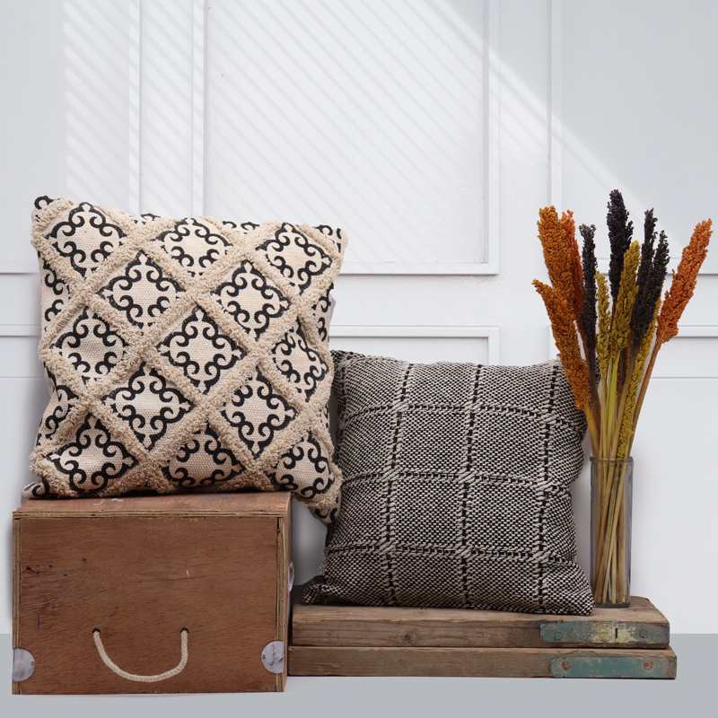 Classic Cushion Cover - Herringbone Wide Grey - 40x40cm