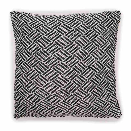 Classic Cushion Cover - Criss-Cross Black - 40x40cm