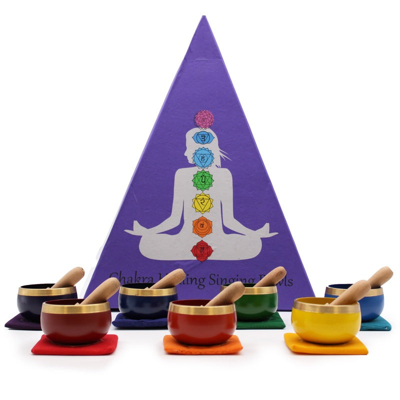 Chakra Pyramid Singing Bowl Gift Set