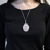 Swirl Wrapped Gemstone Necklace - Opalite