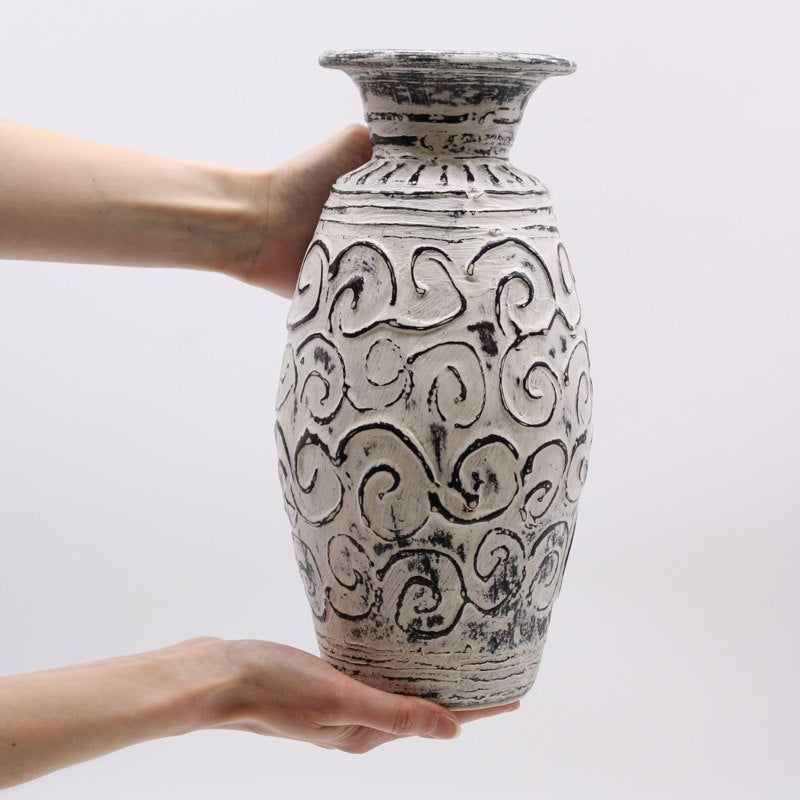 Swirls Shaped Vase - Cream