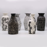 Bamboo Motif Shaped Vase - Natural