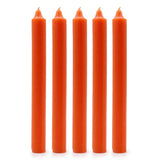 Solid Colour Dinner Candles - Rustic Orange - Pack of 5