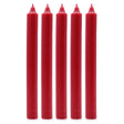 Solid Colour Dinner Candles - Rustic Red - Pack of 5