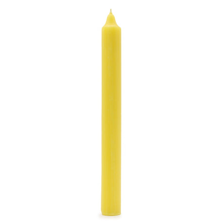 Solid Colour Dinner Candles - Rustic Lemon - Pack of 5