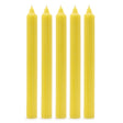 Solid Colour Dinner Candles - Rustic Lemon - Pack of 5