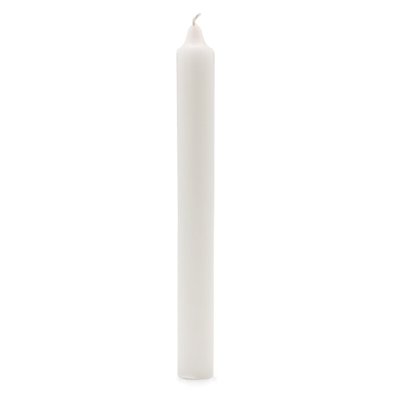 Solid Colour Dinner Candles - Rustic White - Pack of 5