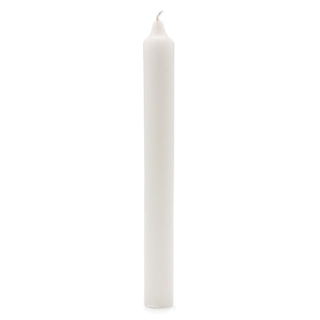 Solid Colour Dinner Candles - Rustic White - Pack of 5