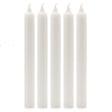 Solid Colour Dinner Candles - Rustic White - Pack of 5