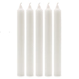 Solid Colour Dinner Candles - Rustic White - Pack of 5