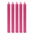 Solid Colour Dinner Candles - Rustic Deep Pink - Pack of 5